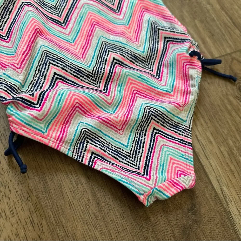 Limited Too Girl’s One Piece Swimsuit,‎ Striped, Ruffles, Strappy, S (7/8)